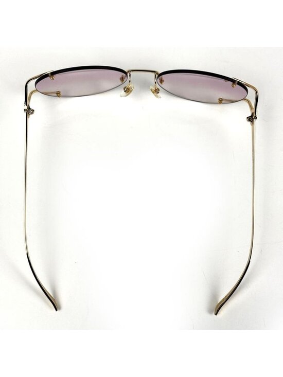 Gucci Interlocking Gradient Sunglasses Rimless Eyewear Metal Gold